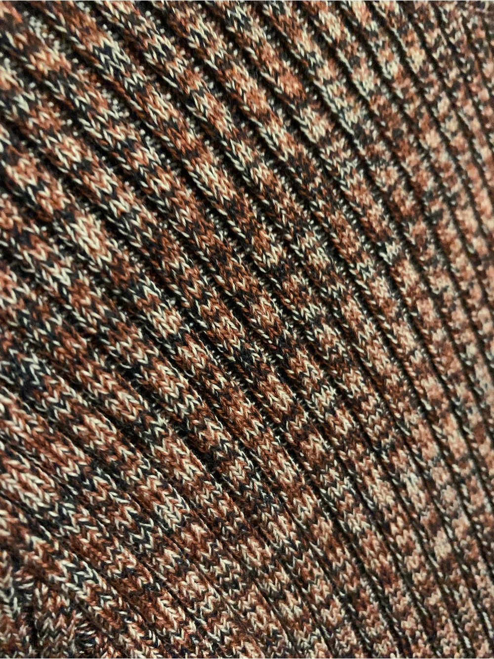 Apiece Apart Marled Rust-Brown Ribbed Knit Top - Picture 3 of 5